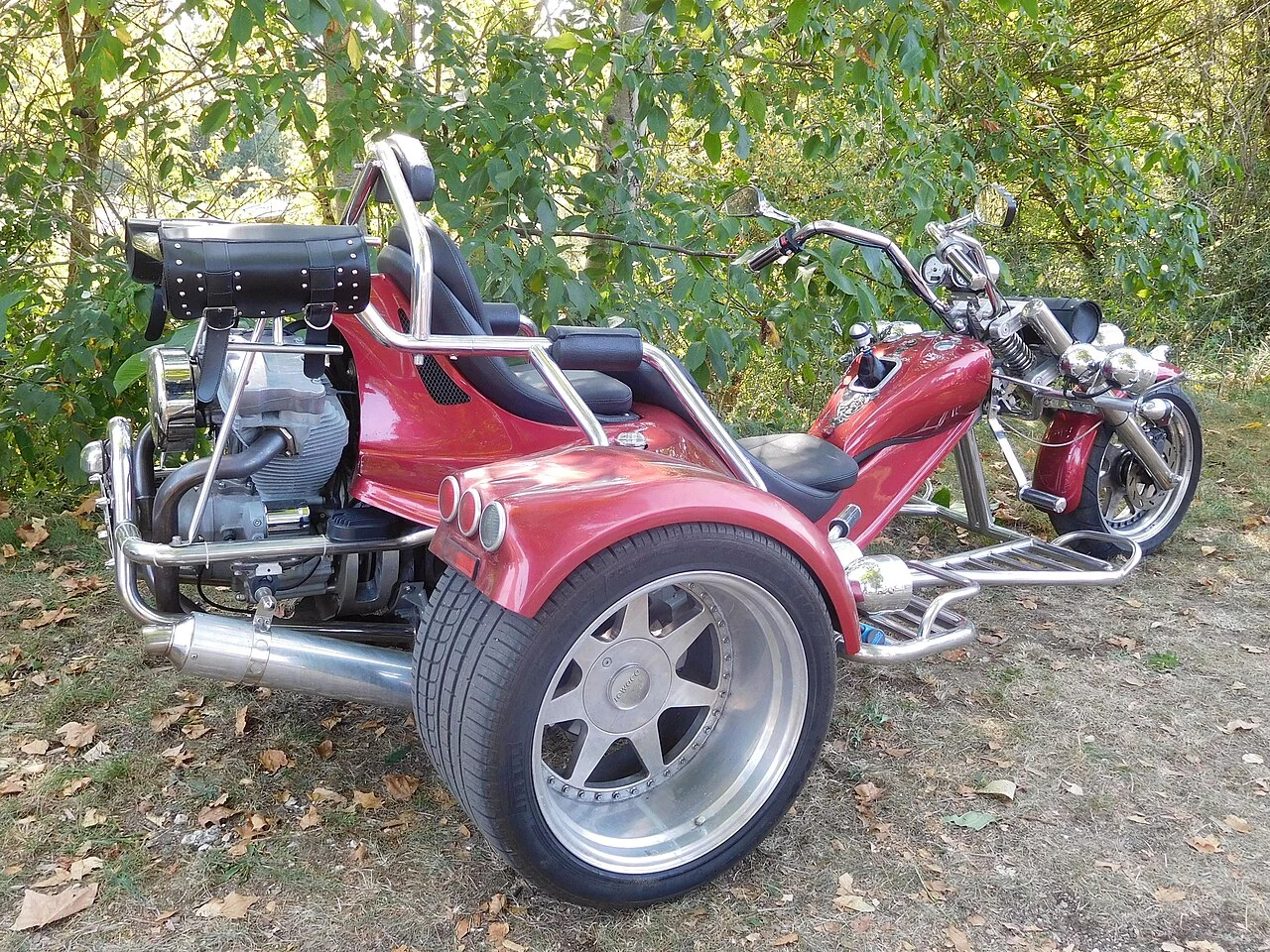 Rewaco-Trike mit einem Vorderrad und zwei Hinterrädern – Motiv zur Trike-Begutachtung